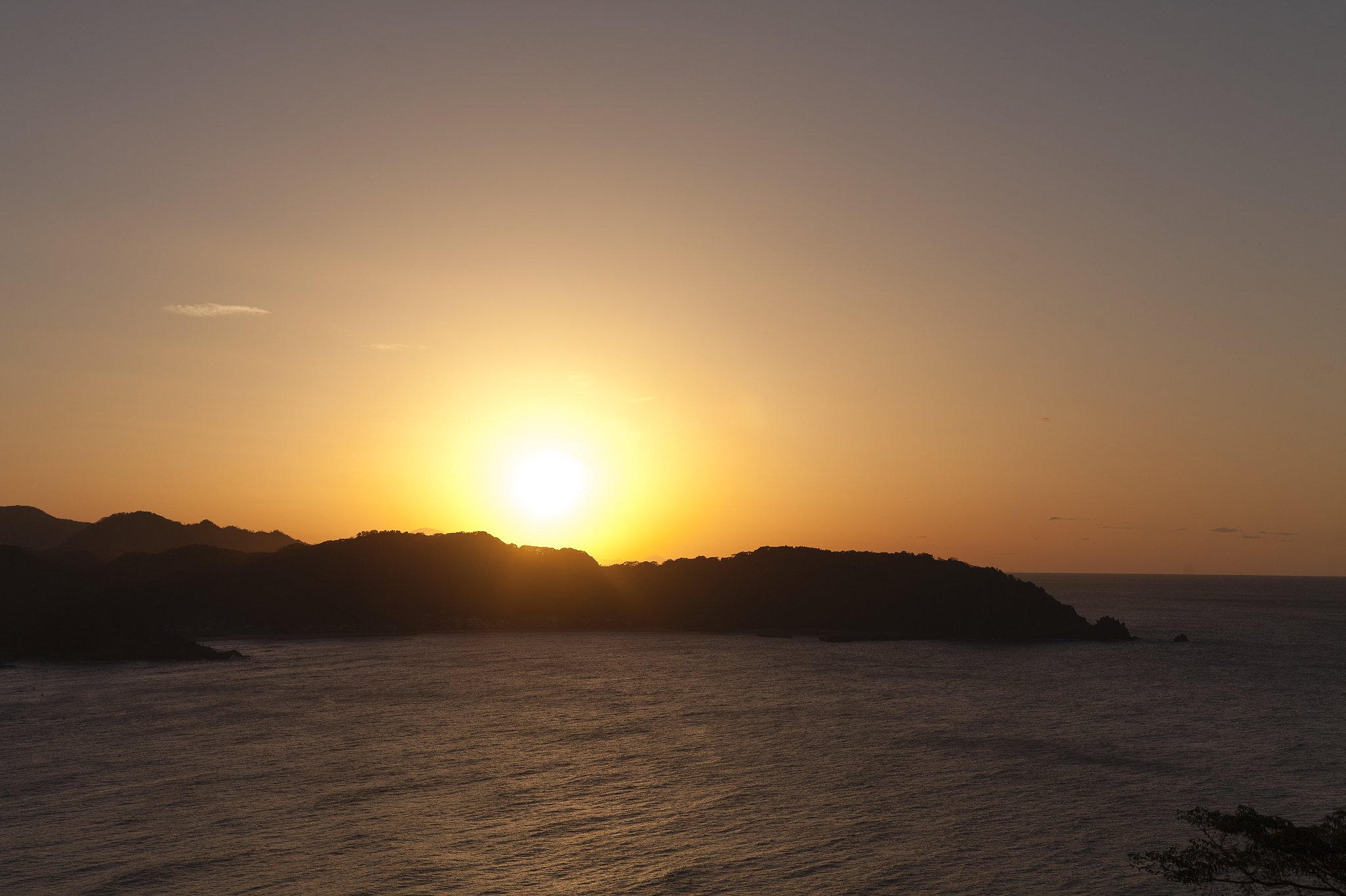 陸上岬からの夕焼け。