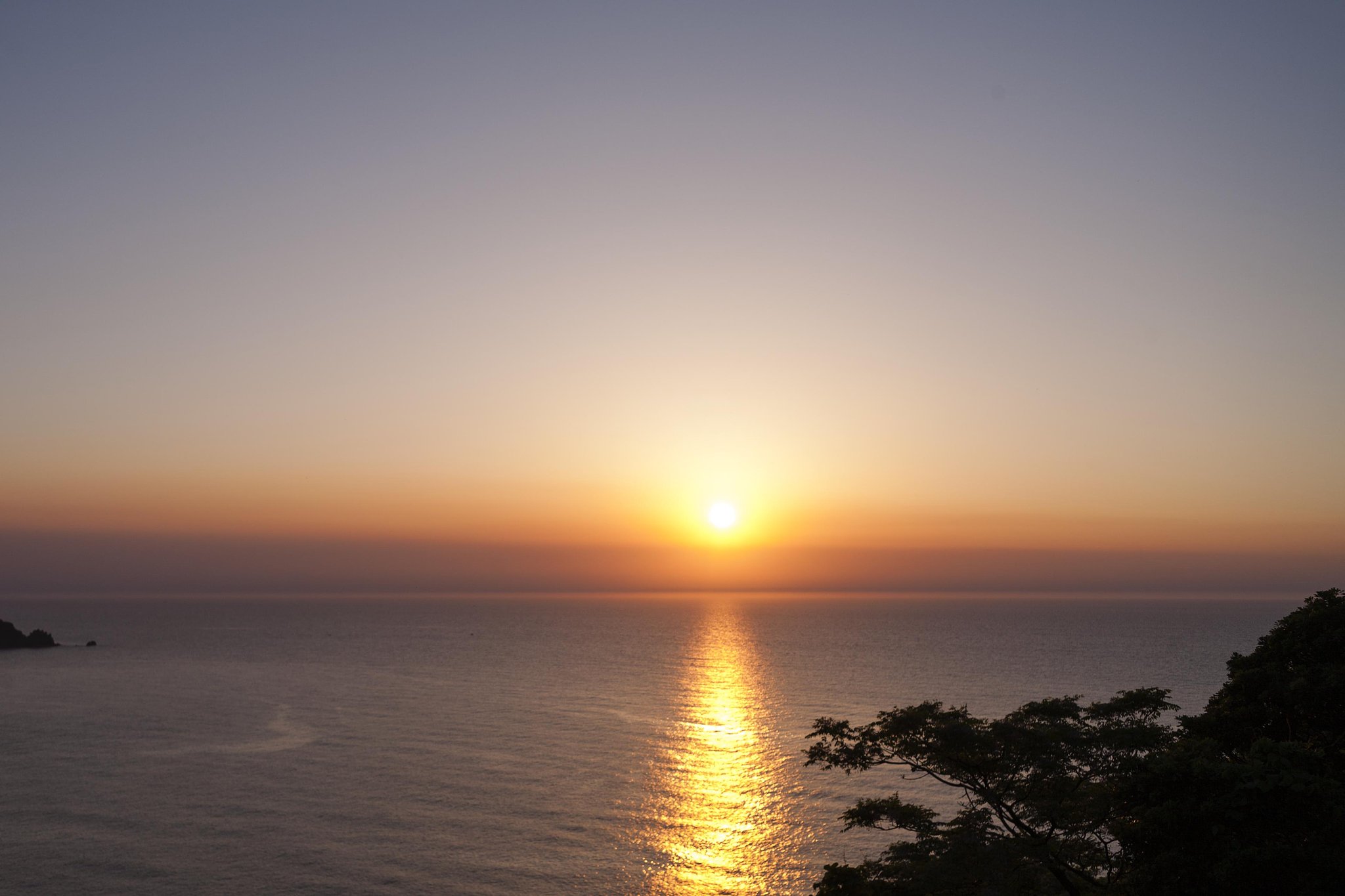 陸上岬からの夕焼け１