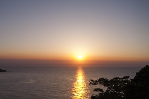陸上岬からの夕焼け１