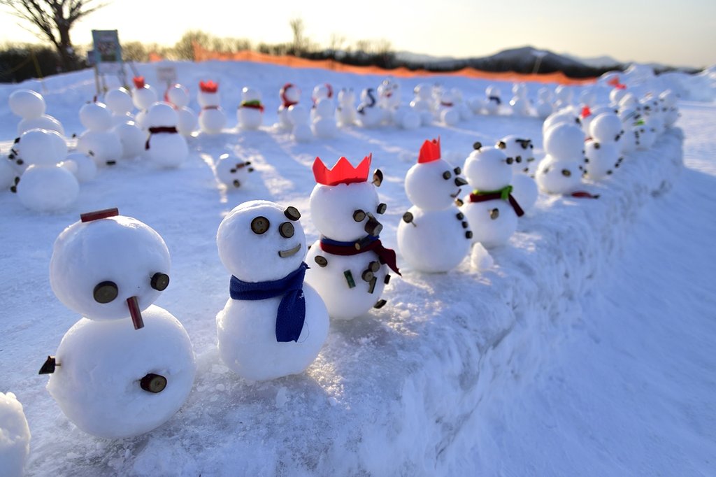羊ケ丘展望台の雪だるま