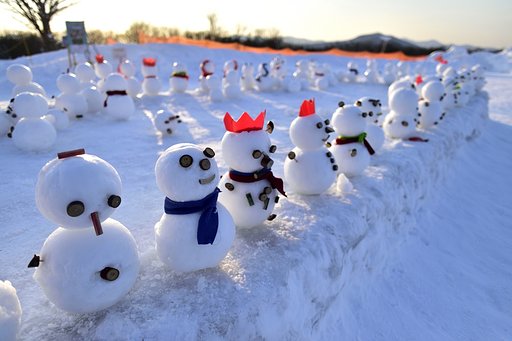 羊ケ丘展望台の雪だるま