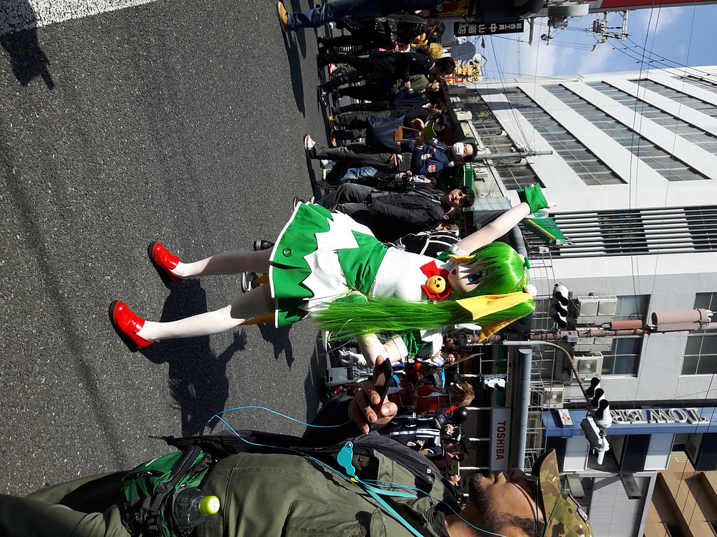 歩行者天国にて