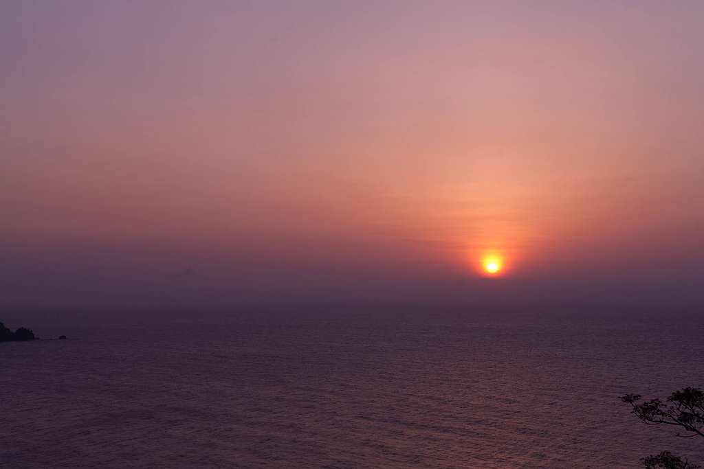 日没寸前。