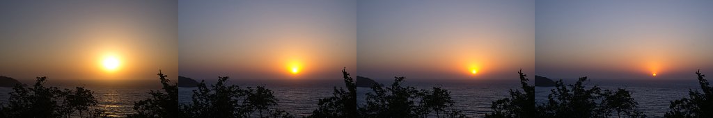 美しい夕焼けに。