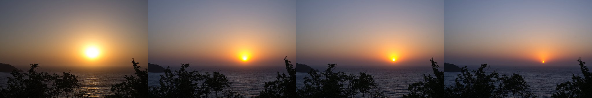 美しい夕焼けに。
