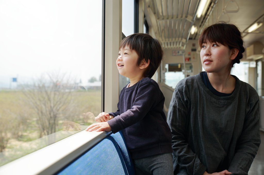 電車に乗ったよ