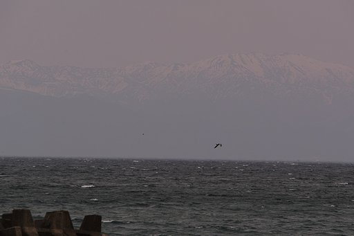 立山連峰と富山湾