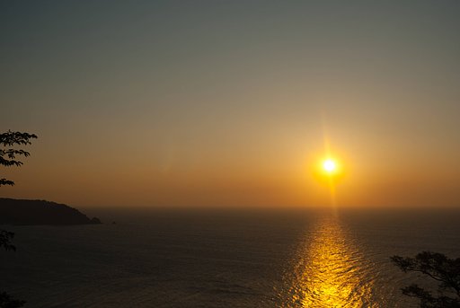 日本海の夕焼け。