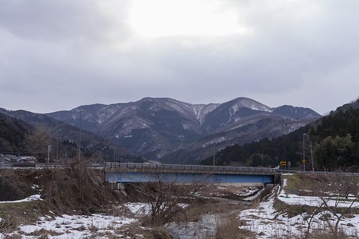 極まれにボタン雪がちらり！