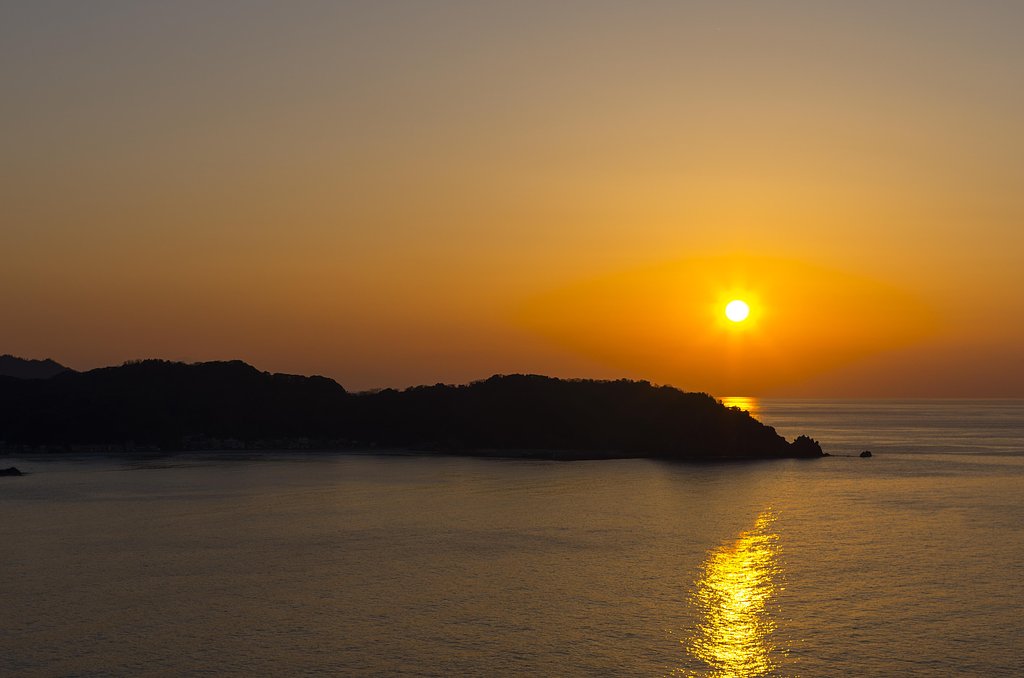 黄金色の夕焼け