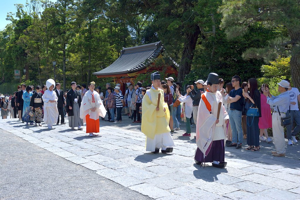 鶴ヶ岡八幡宮にて