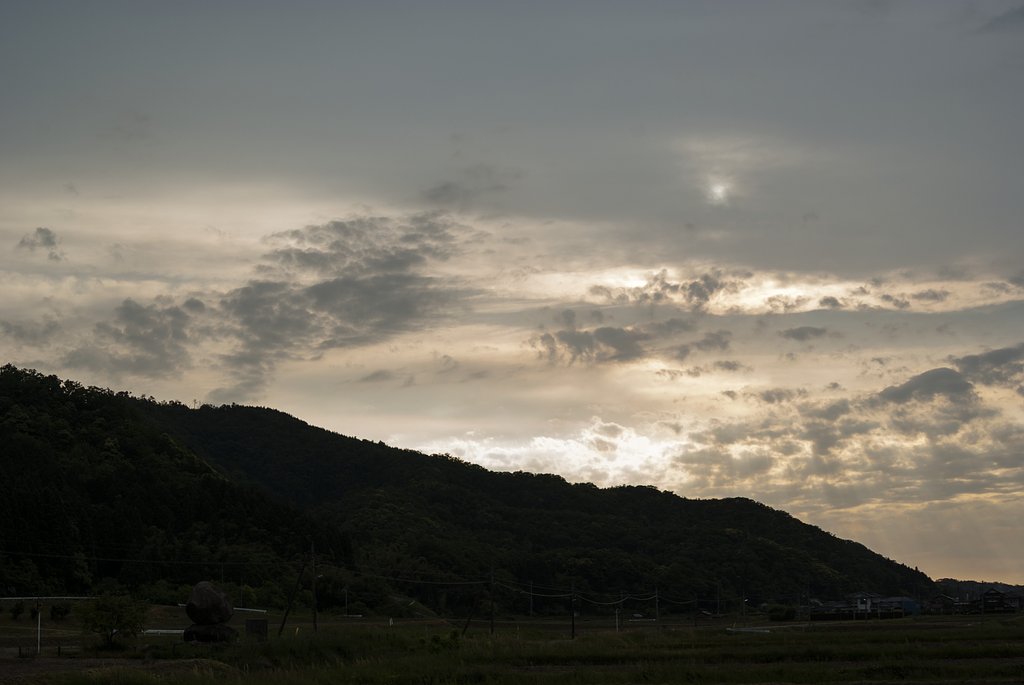 雲の多い夕方
