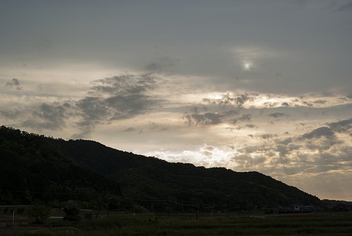 雲の多い夕方
