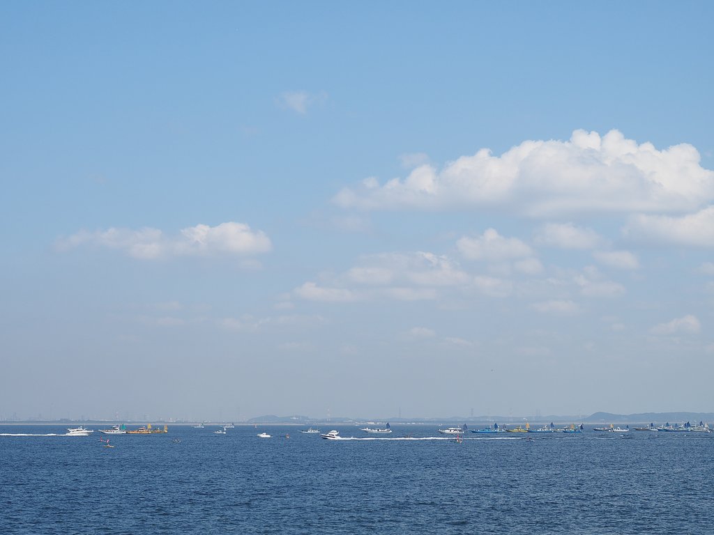 横須賀沖の賑わい