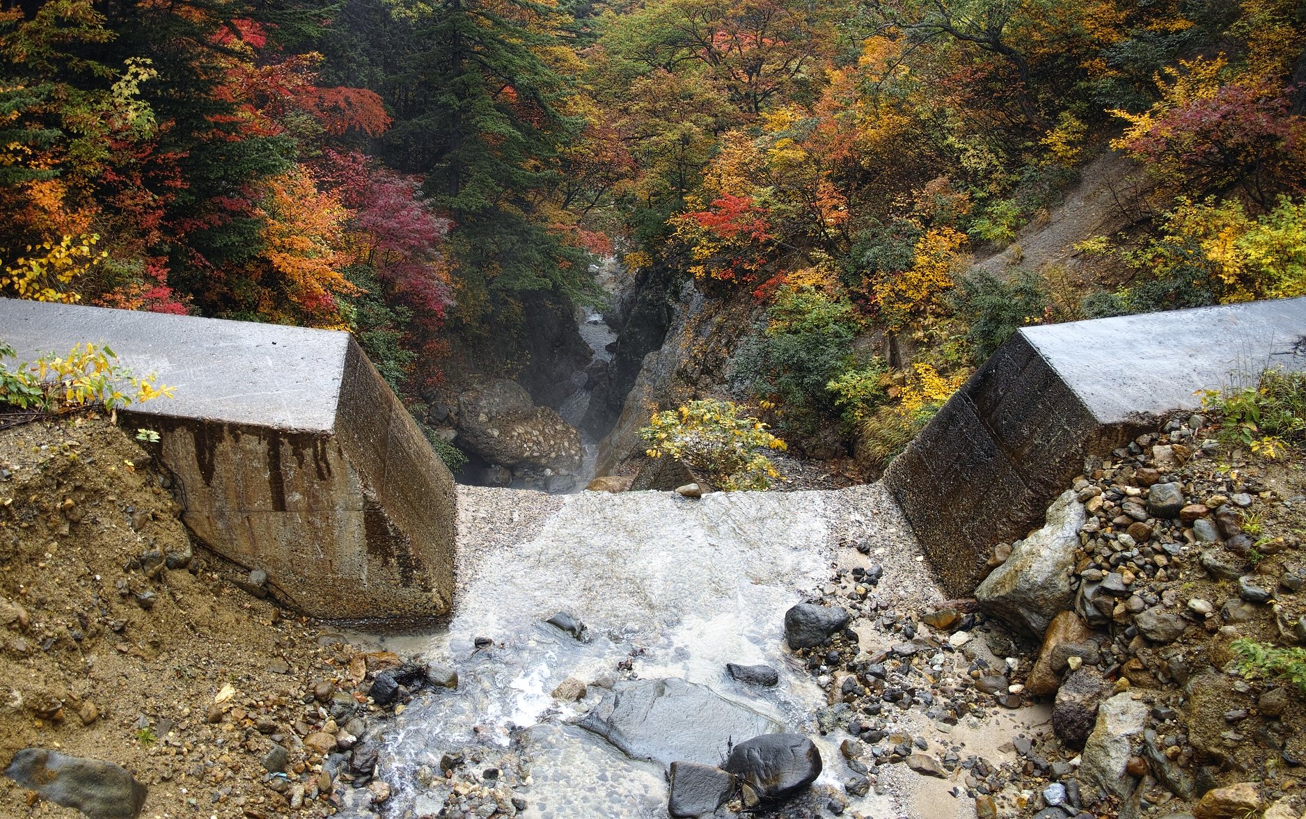 姥湯の紅葉　２