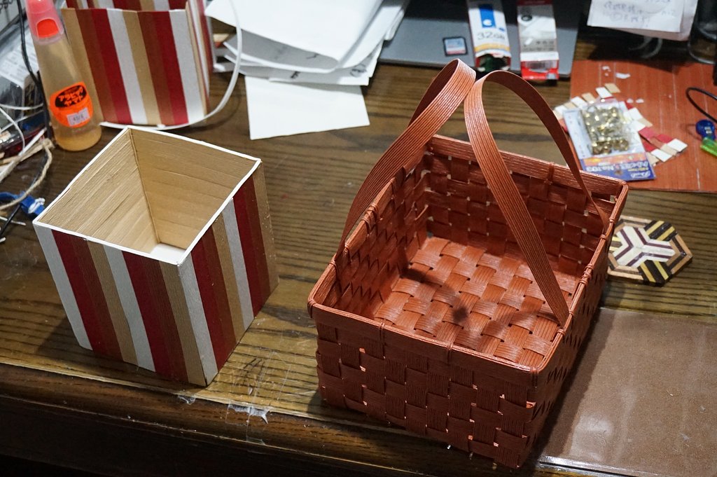 ［かご」作り半年