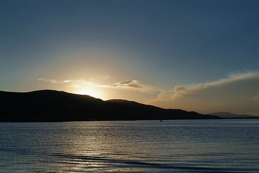チチカカ湖の夕暮れ