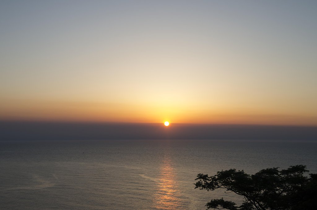 陸上岬からの夕焼け