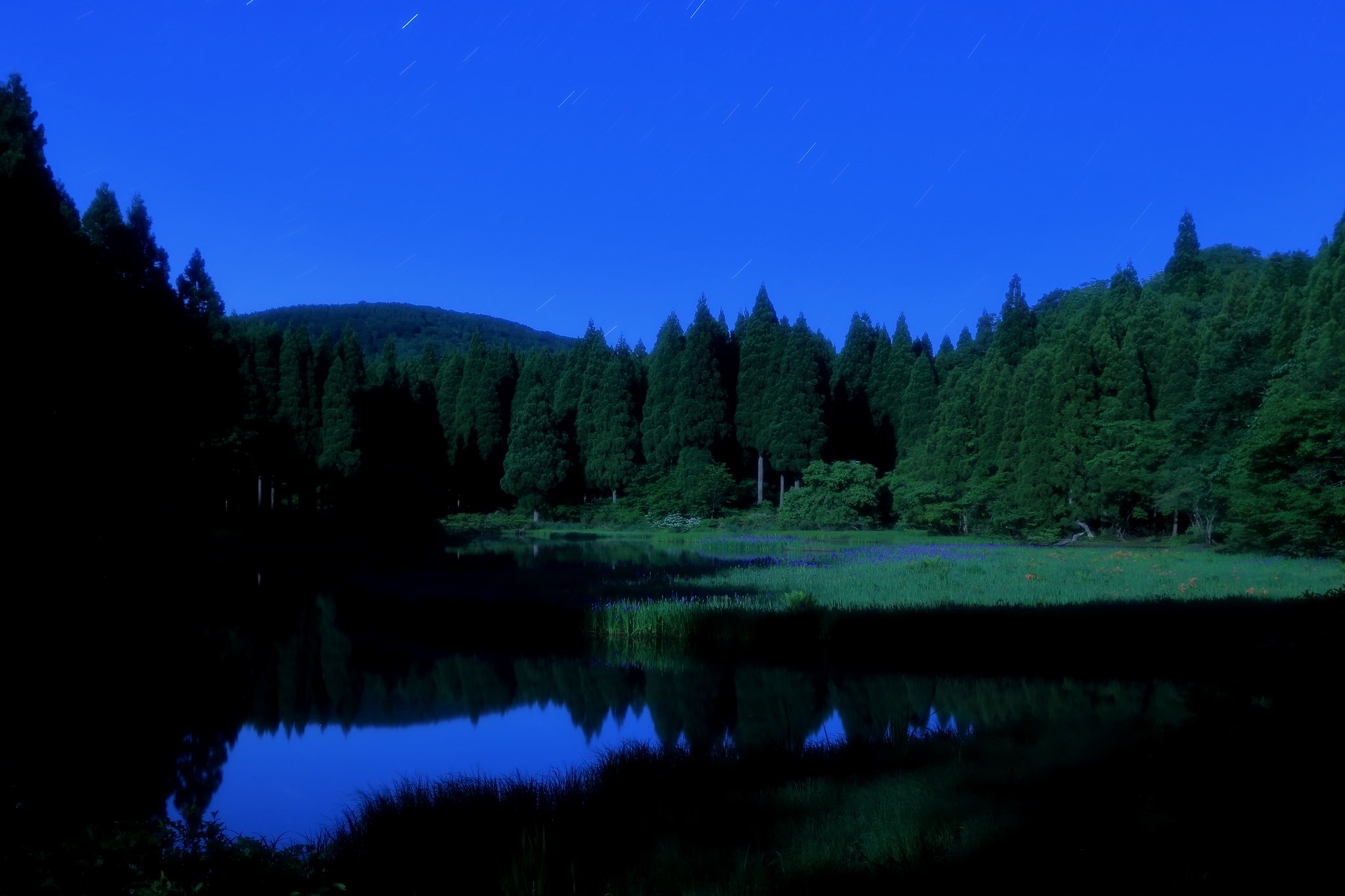 深夜の平池