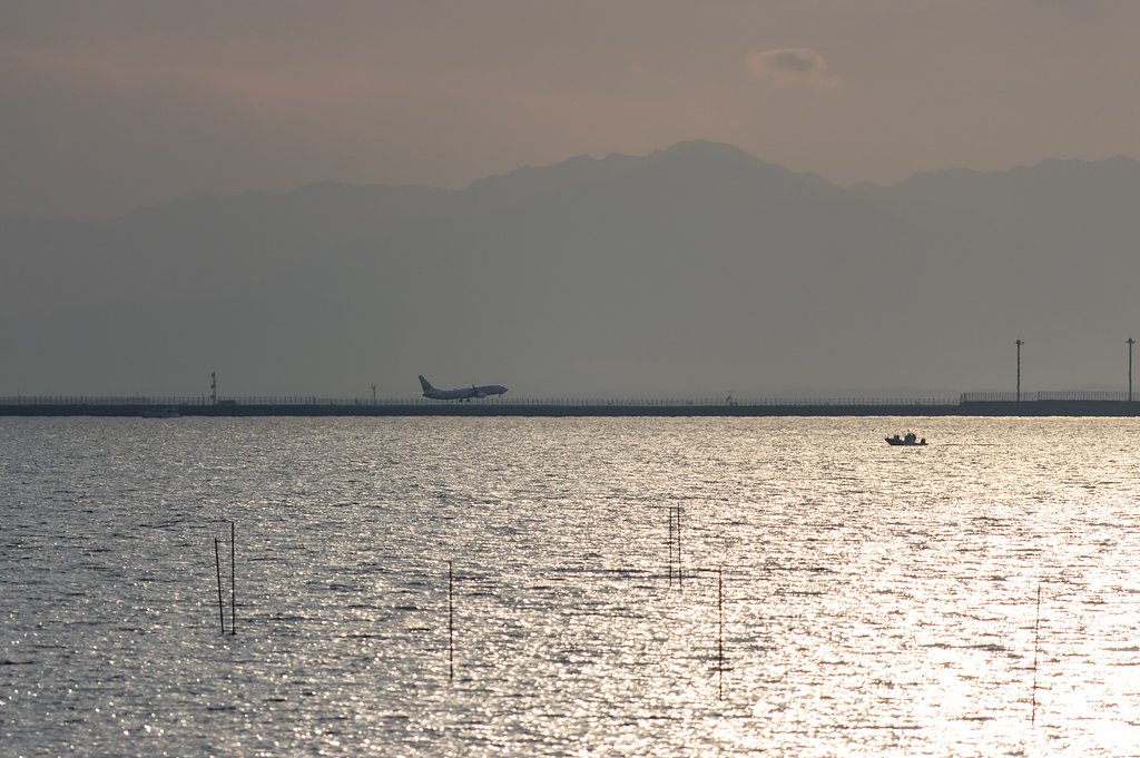 夕暮れのlanding