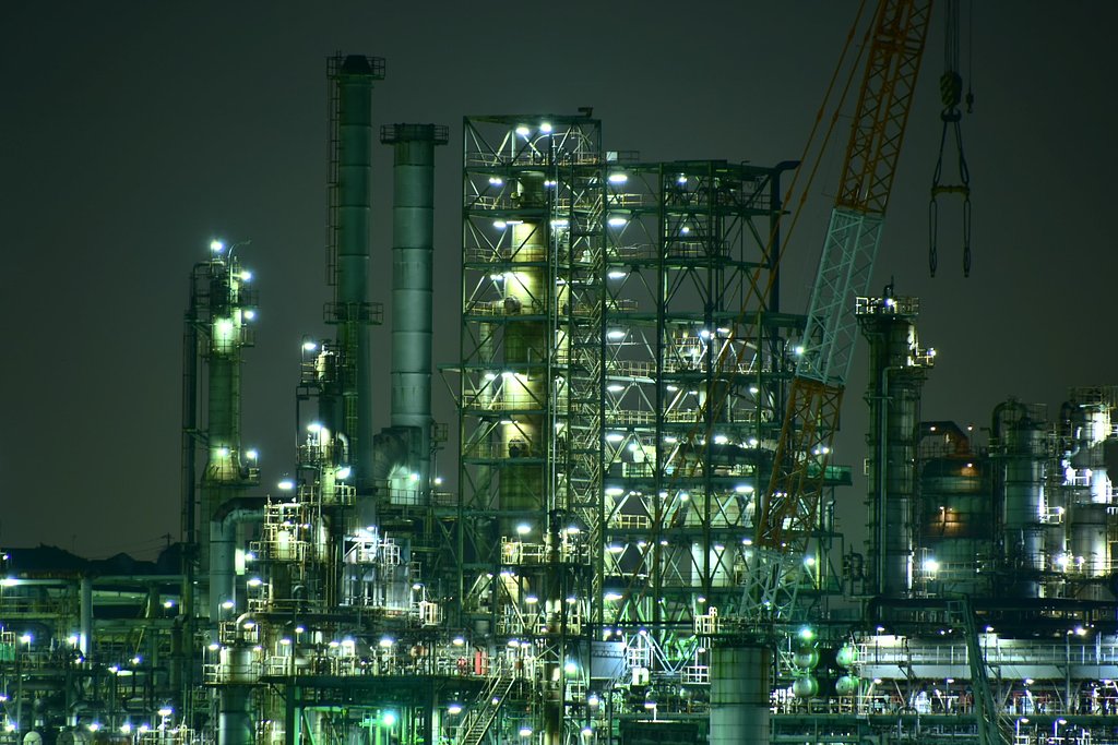 横浜、磯子の夜景