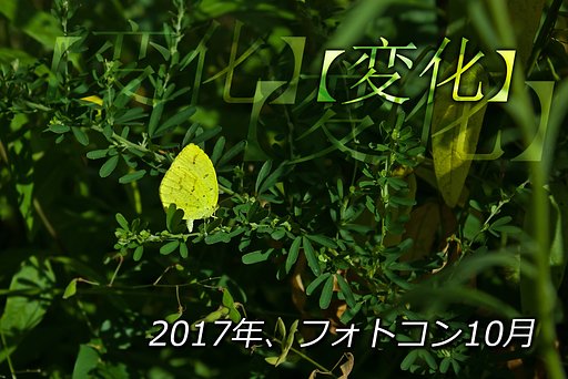 10月のお題→【変化】へんか。