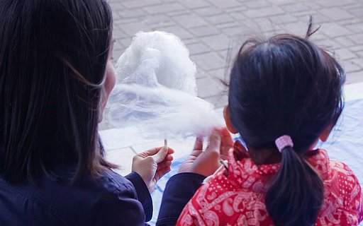 綿飴？、綿菓子？母娘でふわり
