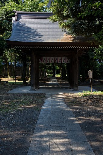木漏れ日の随神門