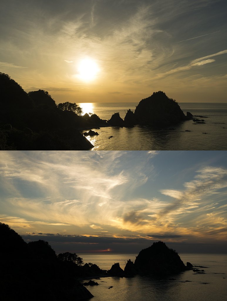 城原海岸の夕陽！