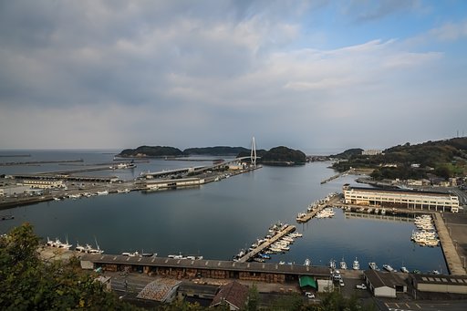 橋のある風景＠浜田港