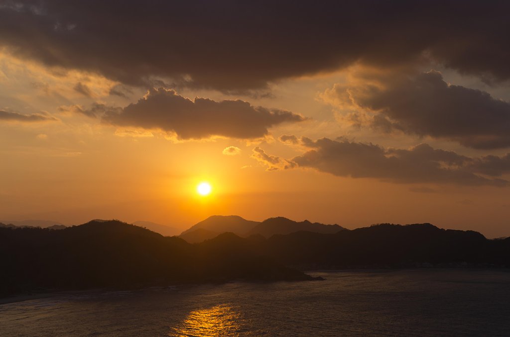 日本海の夕焼け！
