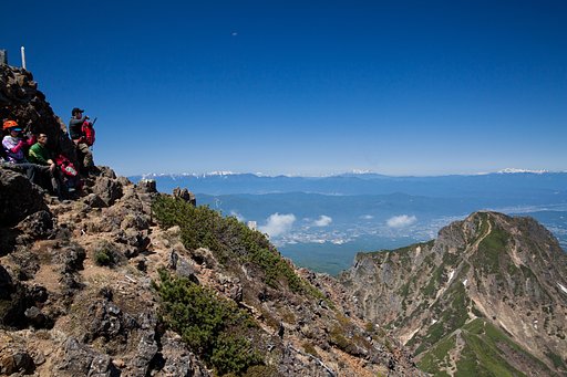 赤岳山頂からの風景