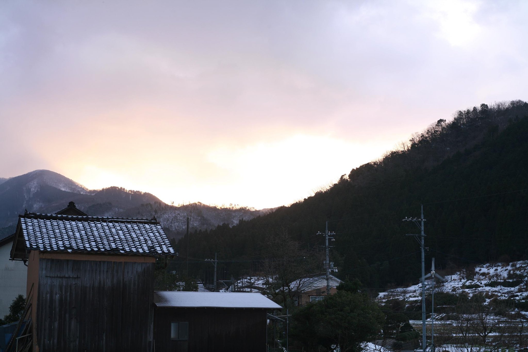 一寸だけ朝日が！
