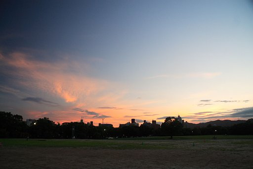 夕焼け空遠く