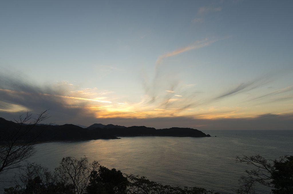 日本海の夕暮れ！