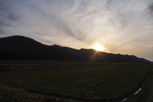雲の多い夕焼け！