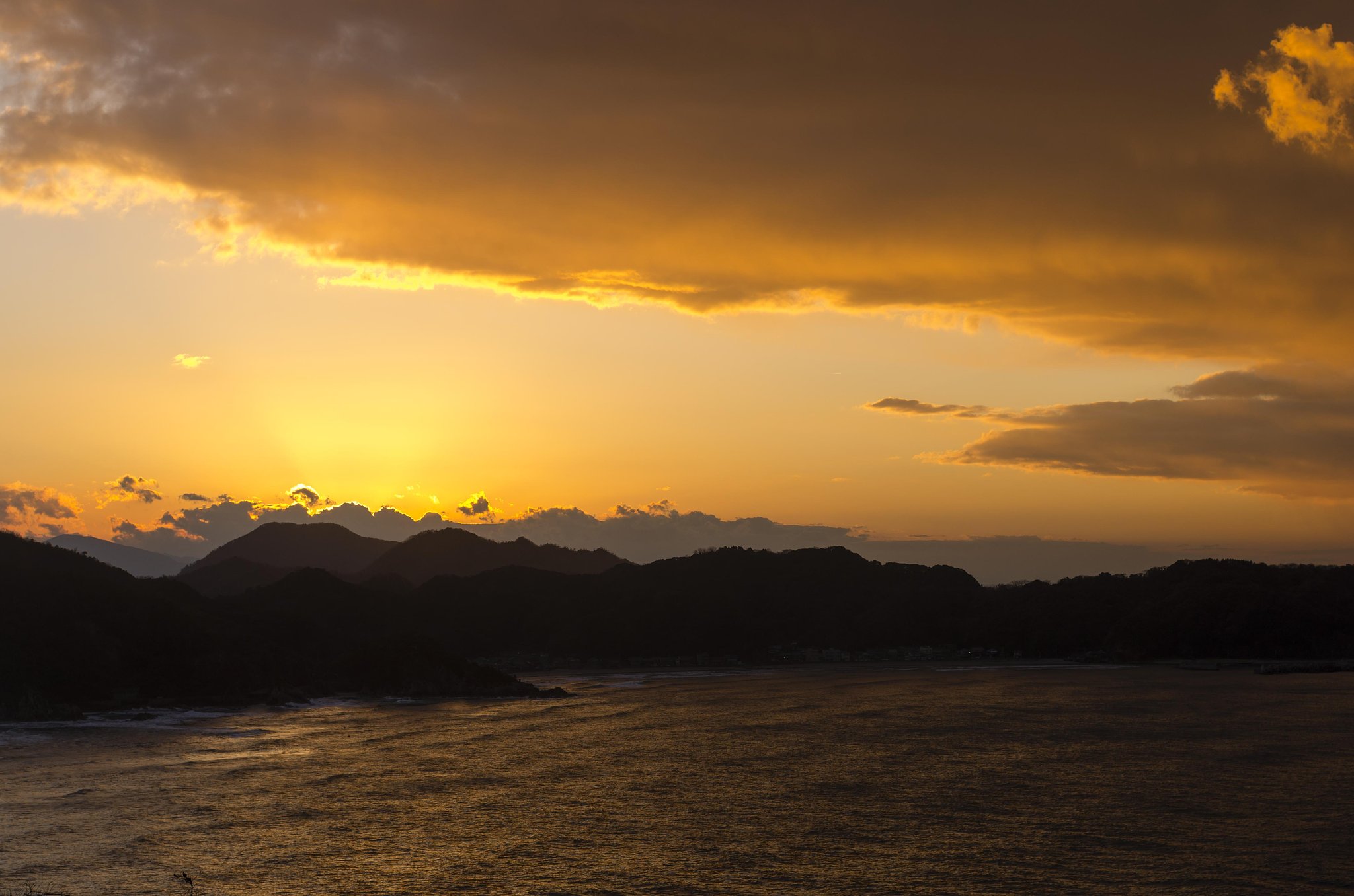 冬の夕暮れ！
