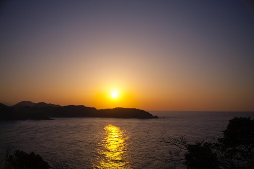 日本海の夕焼け-１。
