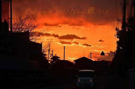 西の夕空