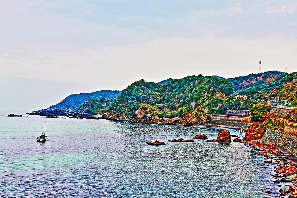 折居の海ＨＤＲ油絵風