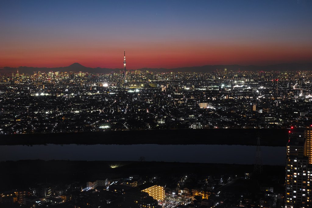 夕景と夜景の間