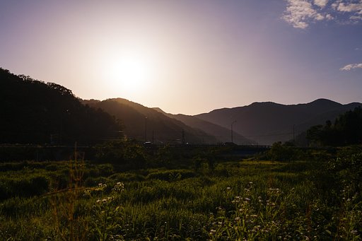 快晴の朝。