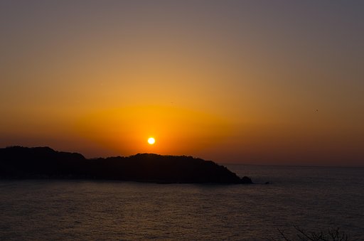 日本海の夕焼け-２。