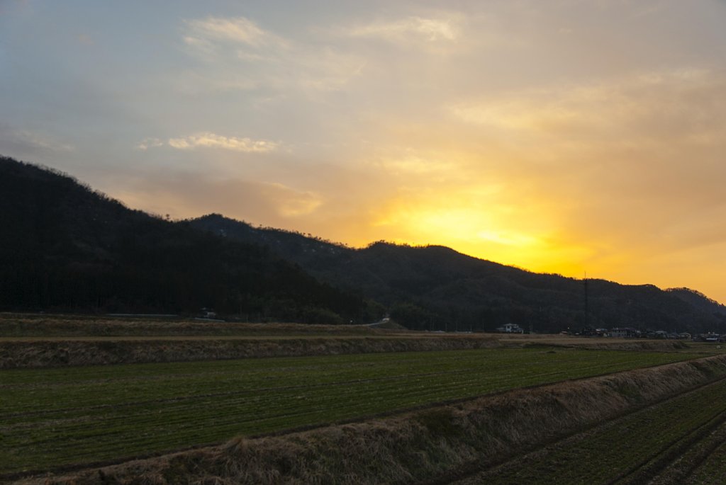 美しい夕焼け。