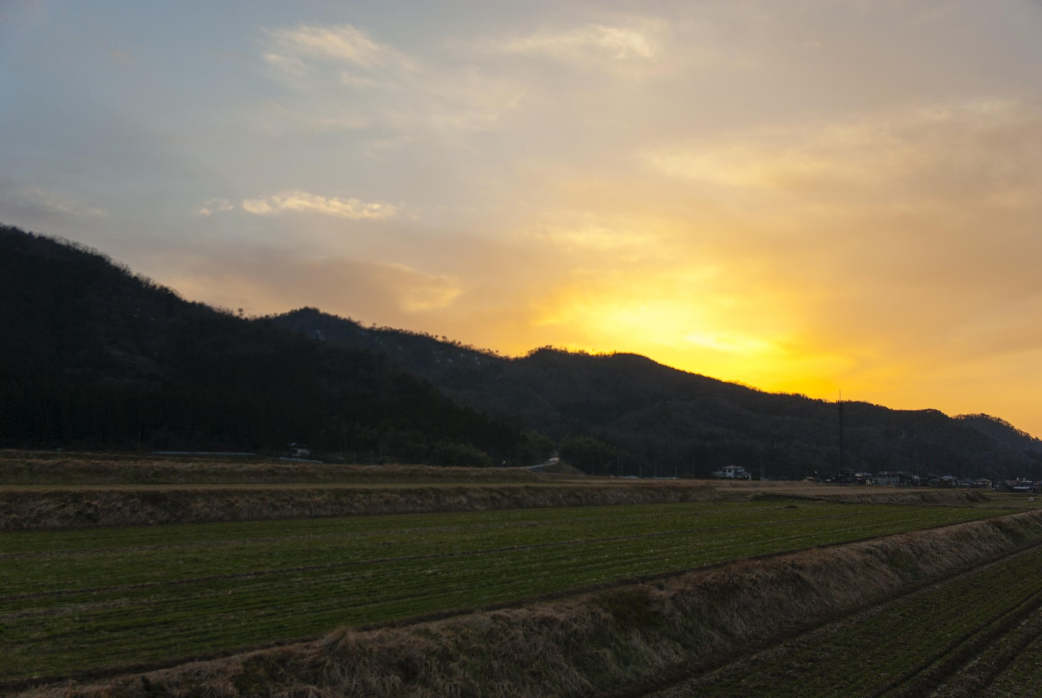 美しい夕焼け。