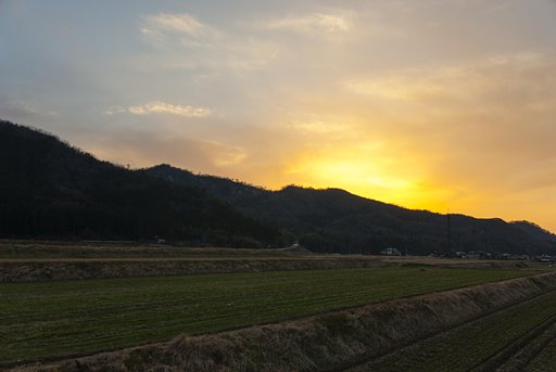 美しい夕焼け。