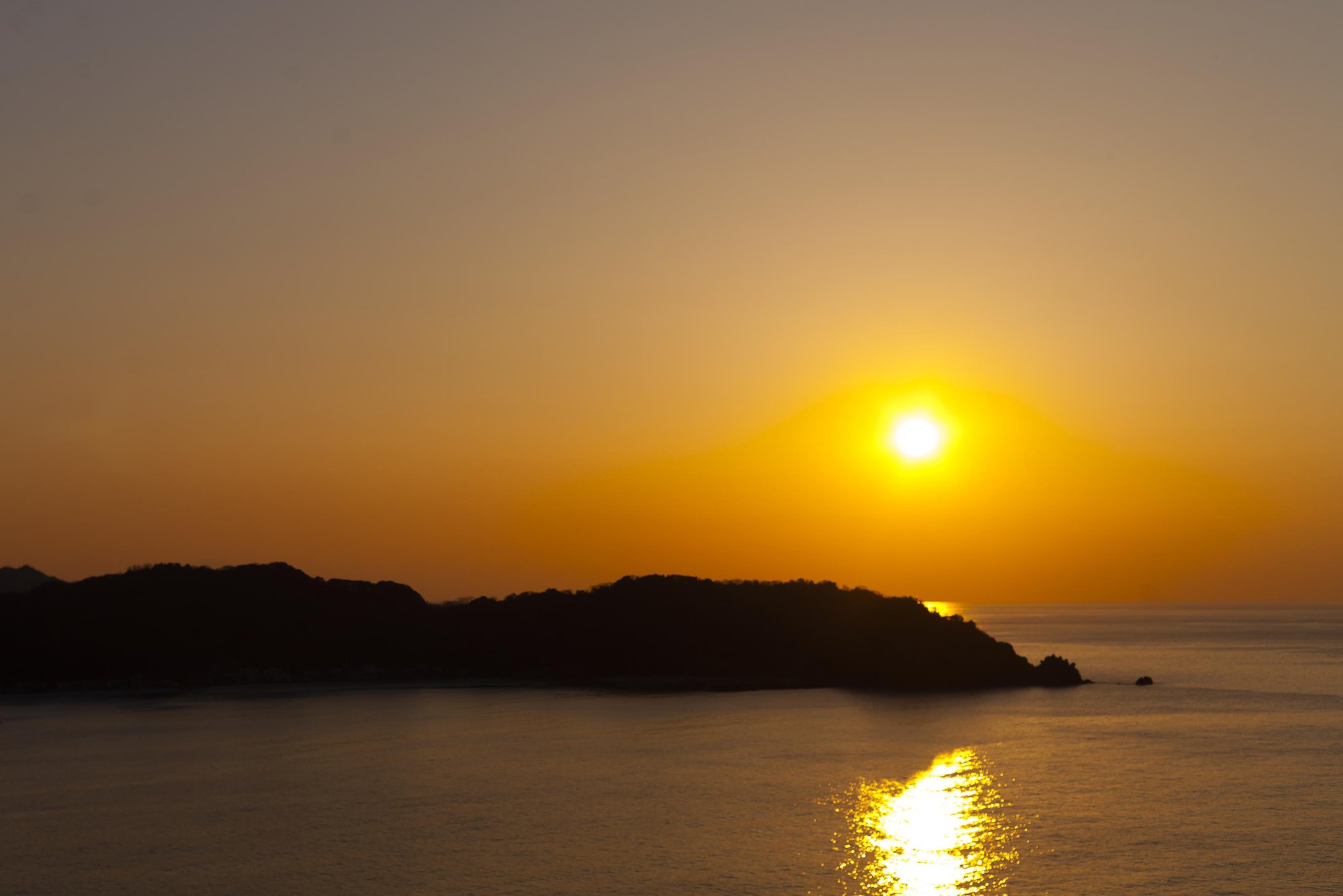 黄金色の夕焼け