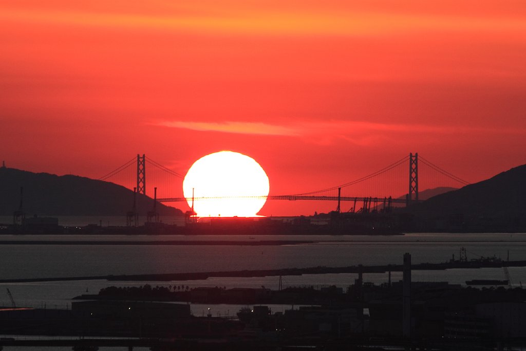空中庭園からの夕日　その後