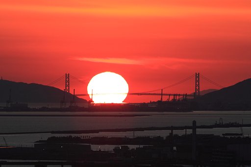空中庭園からの夕日　その後