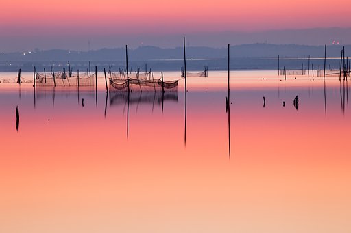 印旛沼の夜明け